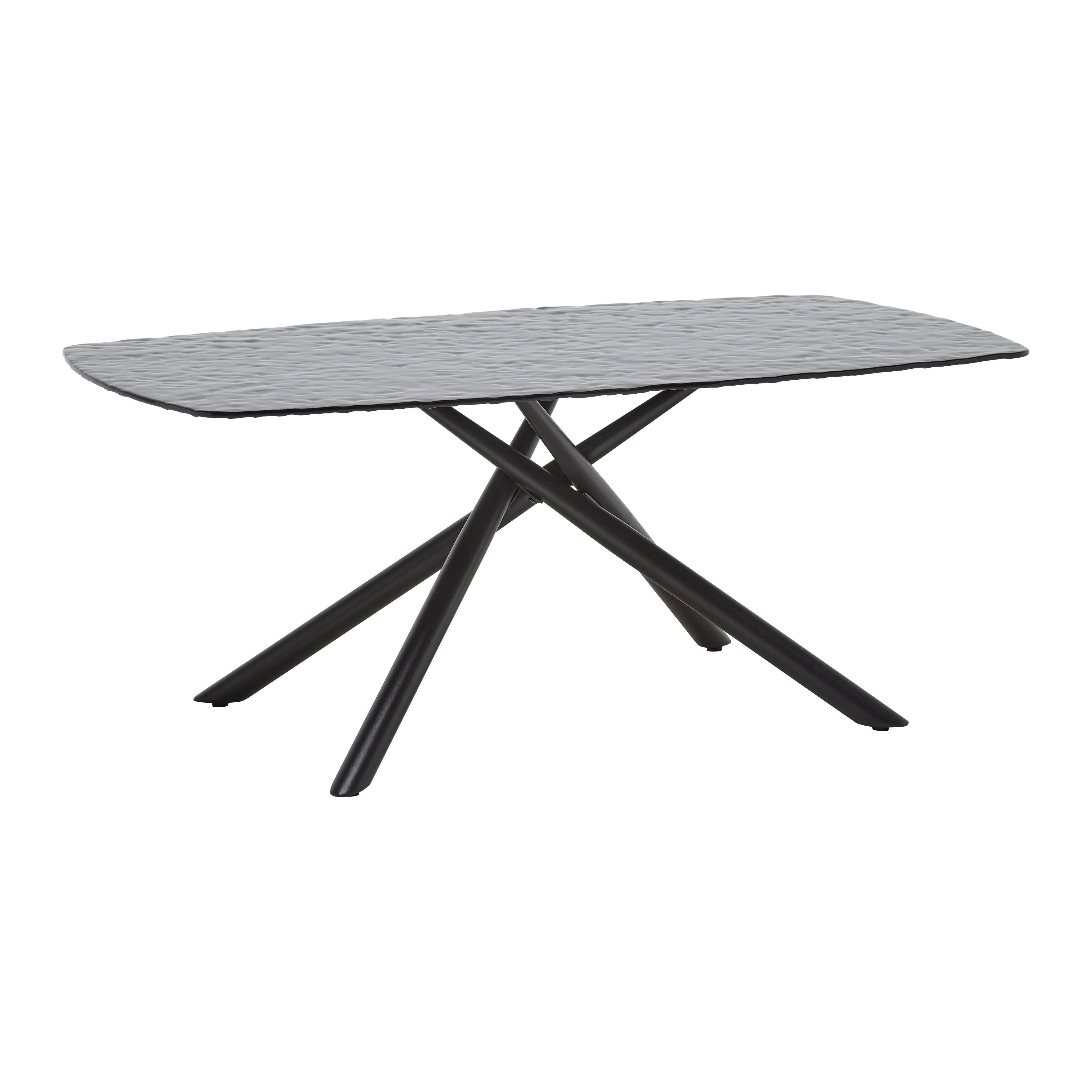 Couchtisch Blacky Schwarz - Schwarz, MODERN, Glas/Metall (110/45/60cm) - Mömax