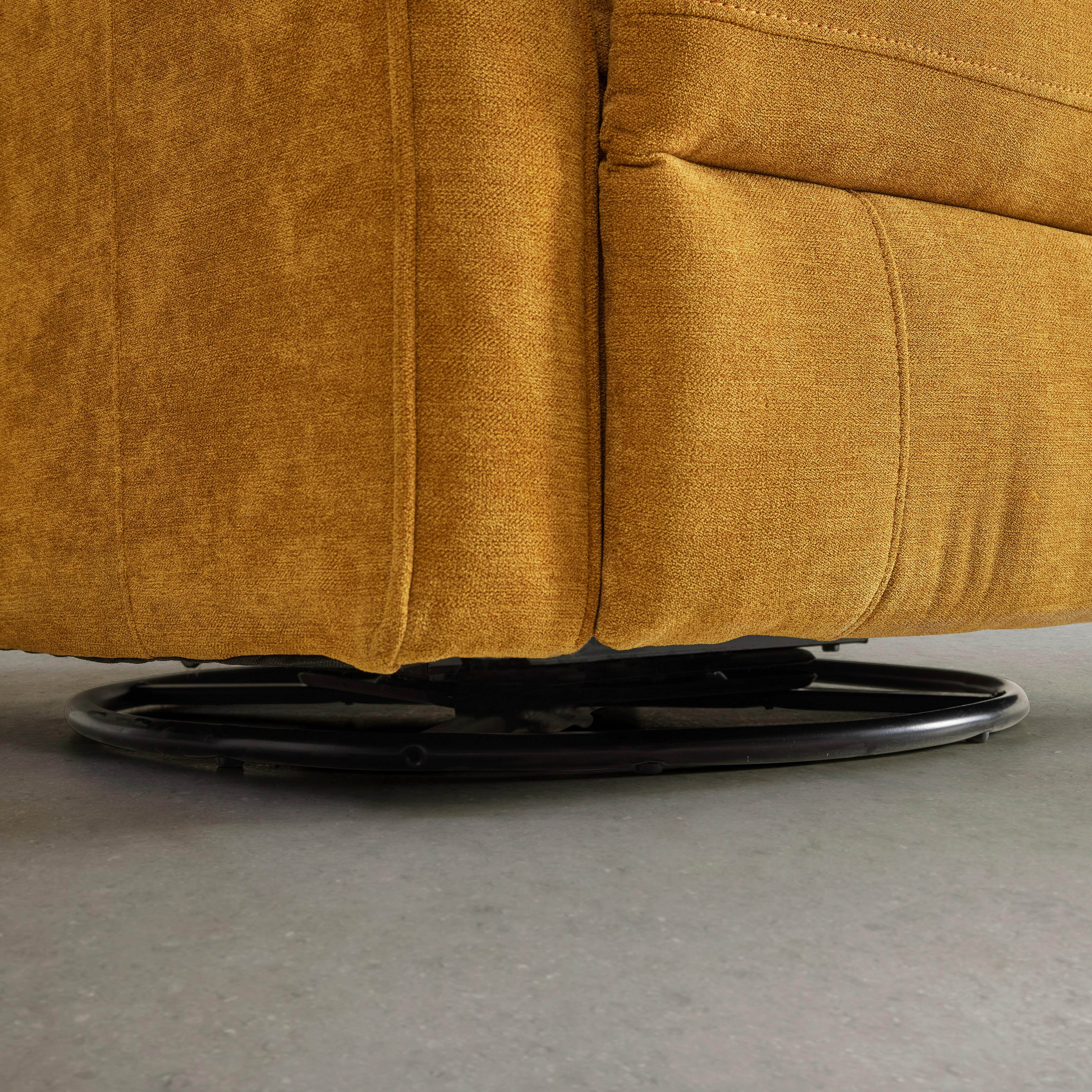 Fotoliu de relaxare Melinda - galben/galben curry, Modern, metal/textil (76/103/93cm) - Mömax