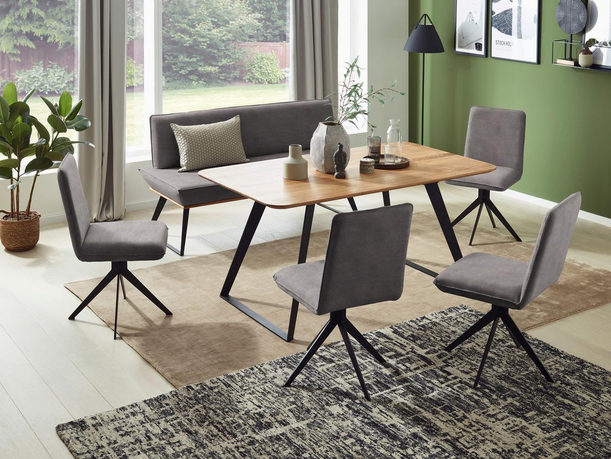 KRZESŁO MALIBU - czarny/szary, Design, metal/tkanina (46,5/87/64cm) - Voleo