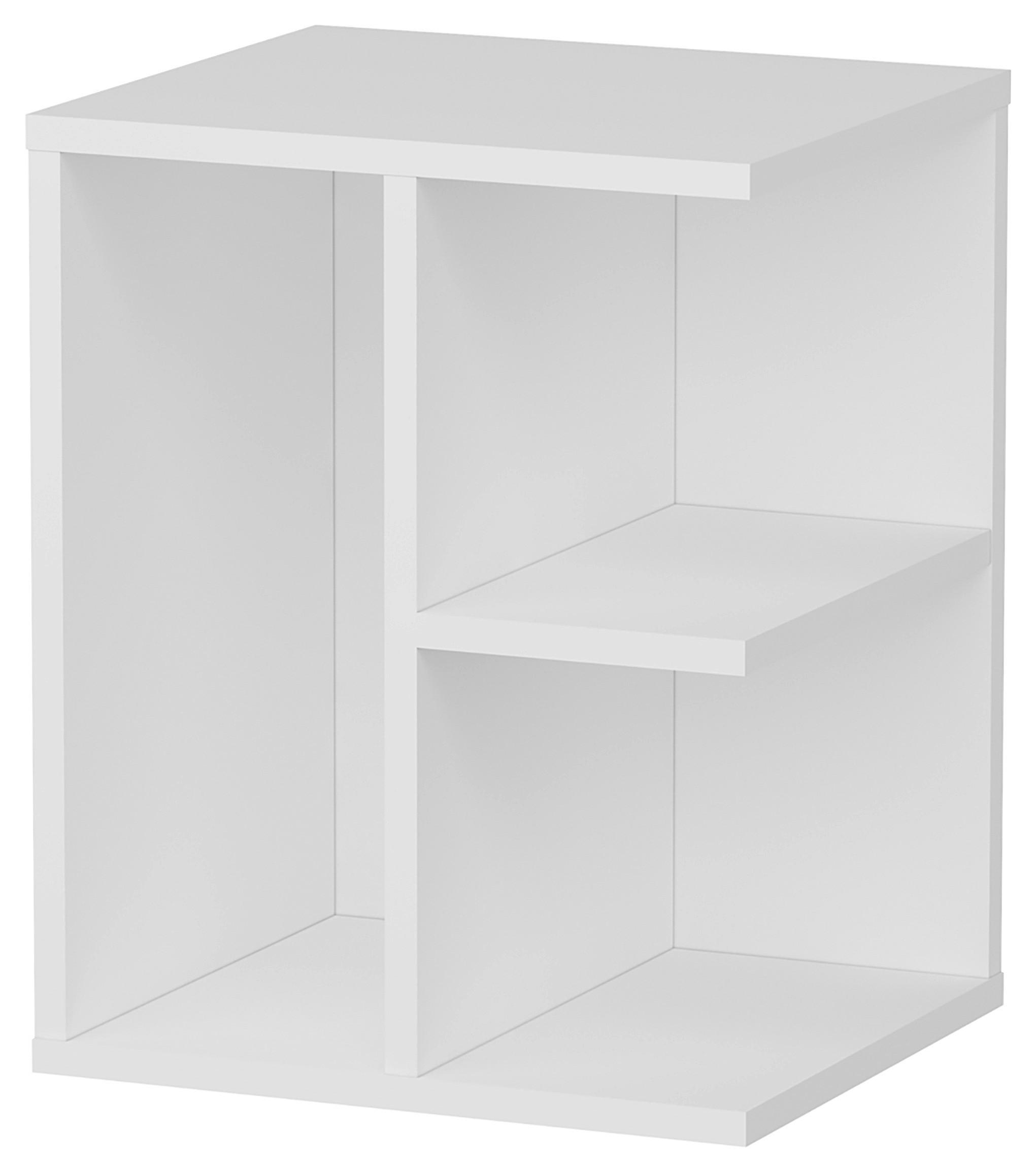Nachttisch Prometheus ca. 40x50x39,6 cm Weiß - Weiß, Design, Holzwerkstoff (40/50/39,6cm) - MID.YOU