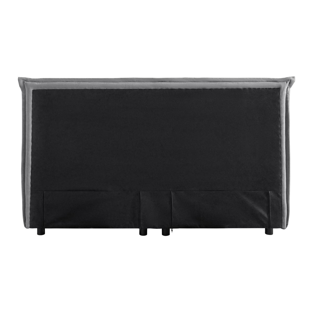 Boxbett Rinaldo ca. 180x200 cm Grau mit Topper - Schwarz/Grau, Modern, Holz/Kunststoff (180/200cm) - Bessagi Home