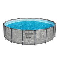 Set Za Bazen Alma, 488x122 - modra/siva, Basics, kovina/umetna masa (488/122cm) - Bestway