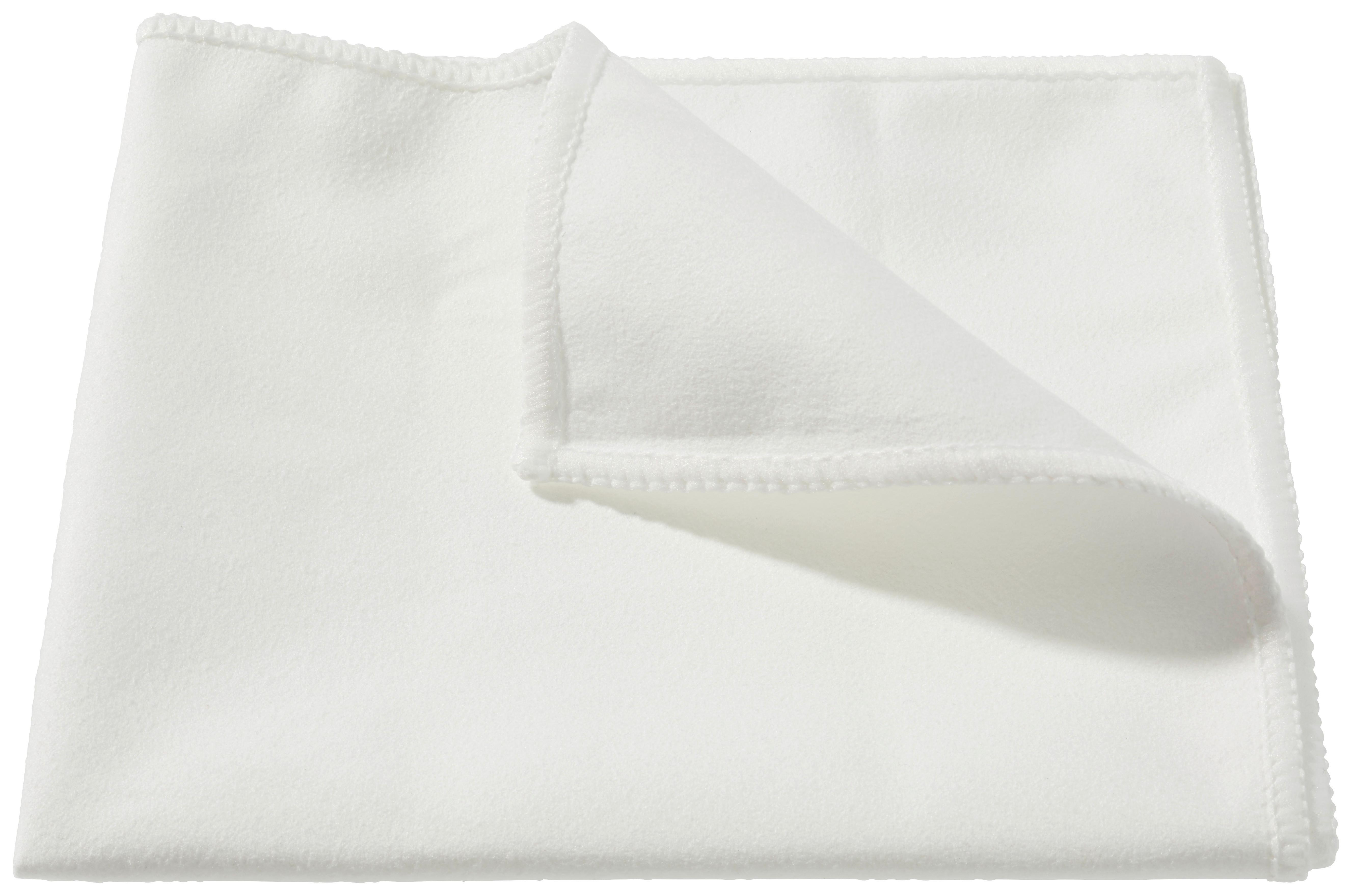 Poliertuch in Weiß - Weiß, Textil (40/0,2/40cm) - Mömax