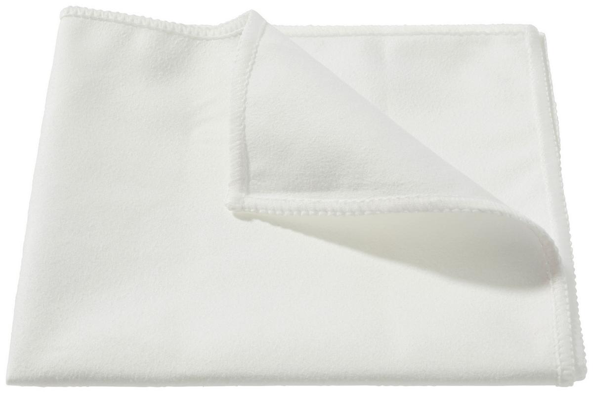 Poliertuch in Weiß - Weiß, Textil (40/0,2/40cm) - Mömax