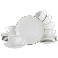 Kavni Servis Allegra Goldband, 12-Delni - zlate barve/bela, Basics, keramika - Creatable