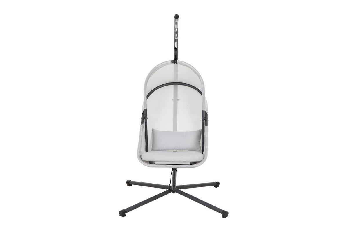 HÄNGESESSEL M90915 - Anthrazit/Grau, KONVENTIONELL, Kunststoff/Textil (123/195/106cm) - Siena Garden