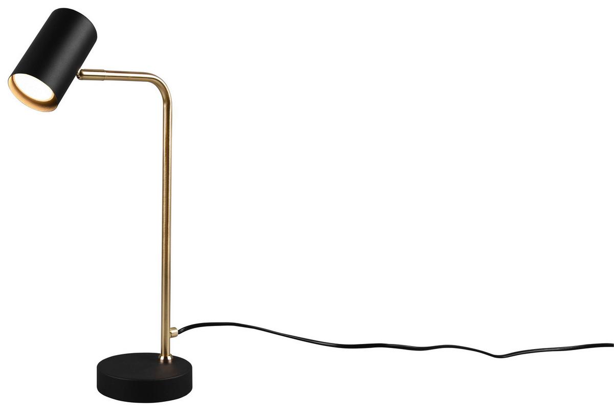 Tischleuchte Marley Schwarz max. 5 Watt - Messingfarben/Schwarz, Design, Metall (45/12/25cm) - Trio Leuchten