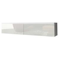 TV-Lowboard mit LED ca. 140x30 cm Weiß Hochglanz - Weiß Hochglanz/Weiß, LIFESTYLE, Holzwerkstoff/Kunststoff (140/30/33cm) - P & B