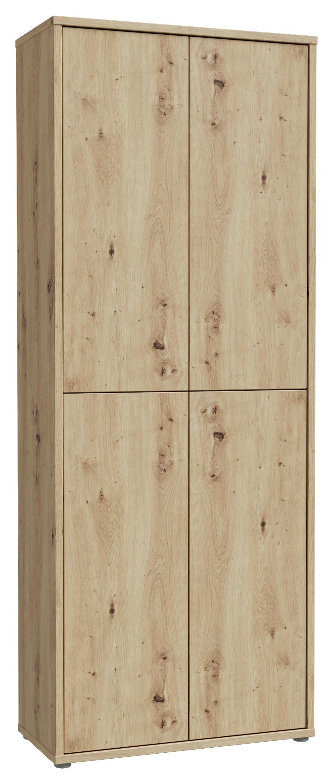 Omara Za Čevlje Alice Springs, Barva Hrasta - siva/hrast artisan, Basics, umetna masa/leseni material (74,5/191,9/34,9cm) - Mömax