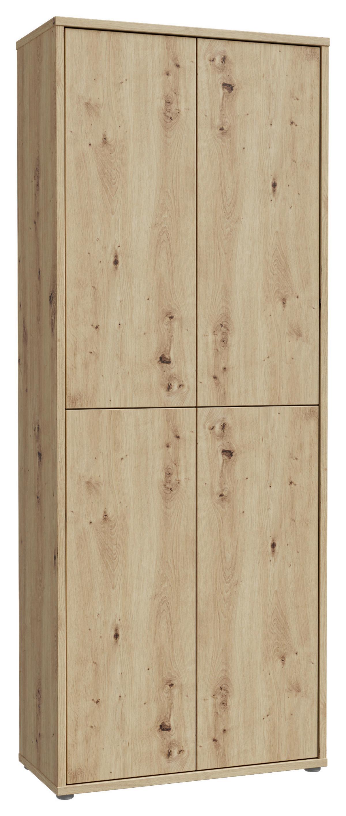 Omara Za Čevlje Alice Springs, Barva Hrasta - siva/hrast artisan, Basics, umetna masa/leseni material (74,5/191,9/34,9cm) - Mömax