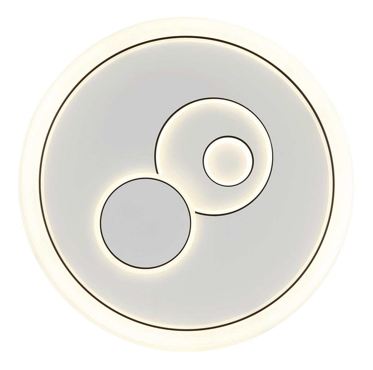 Led Stropna Svjetiljka Ruiz - bijela/crna, Basics, metal/plastika (49/7cm) - Globo