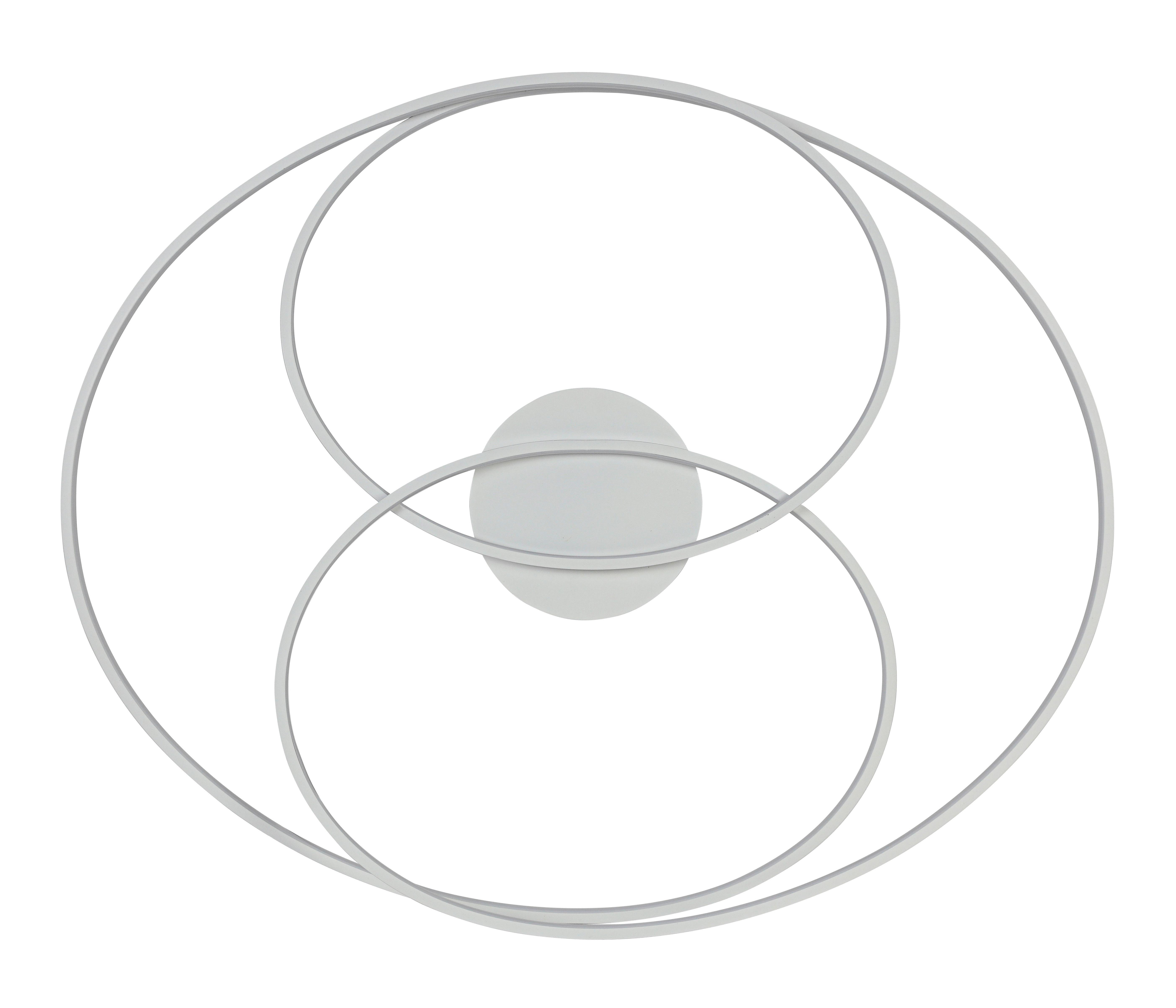 LED-TAKLAMPA WILMA - vit, Modern, metall/plast (65/80/15,5cm) - Mömax
