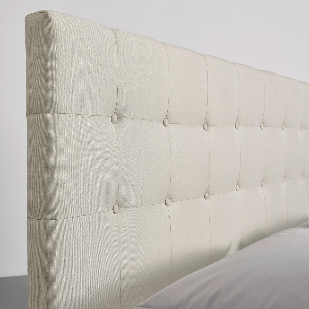 Polsterbett FREDERICO beige, ca. 180x200cm - Creme/Schwarz, Modern, Holzwerkstoff/Kunststoff (180/200cm) - Bessagi Home