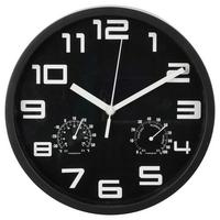 Wanduhr Julina Ø Ca. 25cm - Weiss/Schwarz, Basics, Metall (25cm) - Modern Living