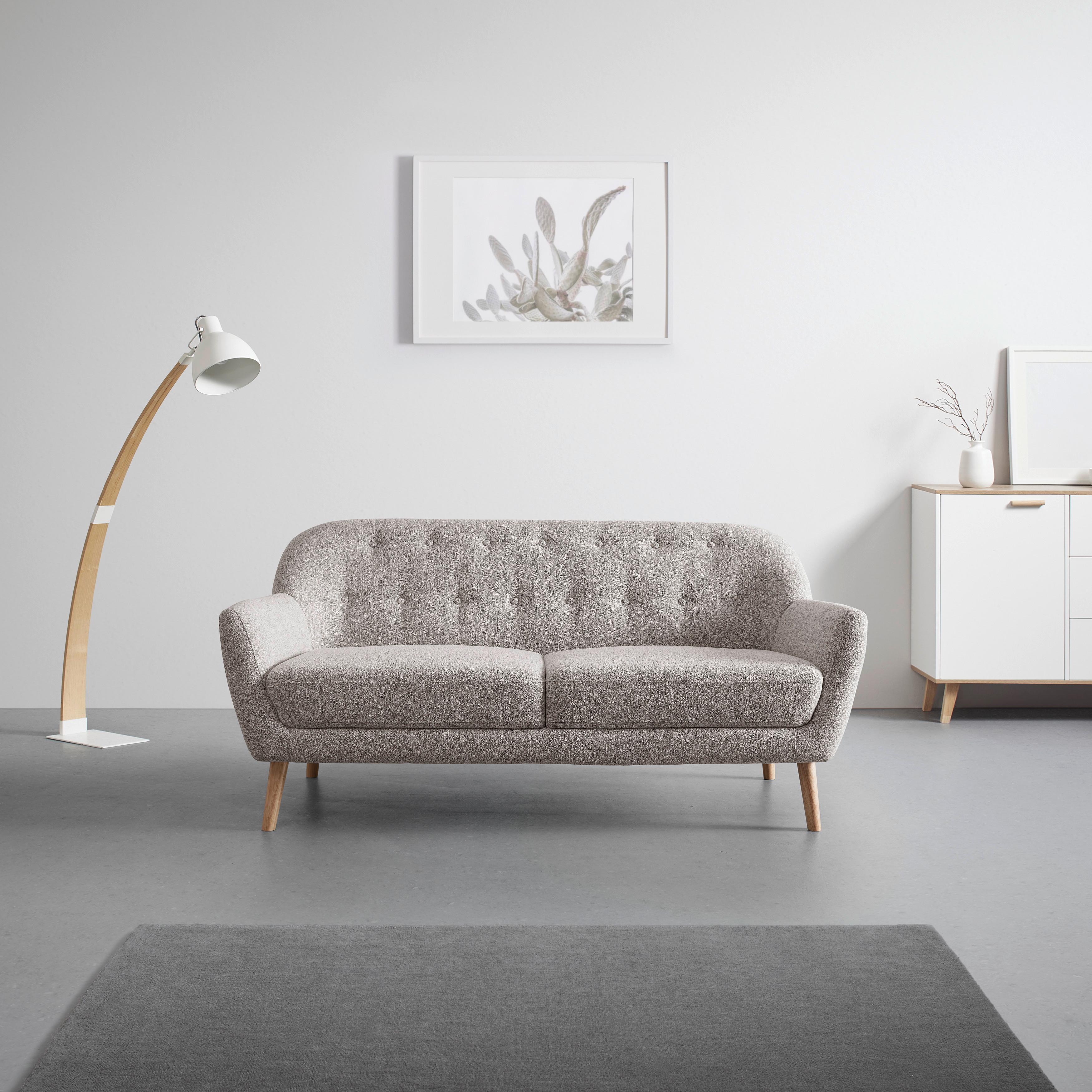 Trosed Lory, Bež - bež/naravne barve, Moderno, tekstil/les (170/78/86cm) - Bessagi Home
