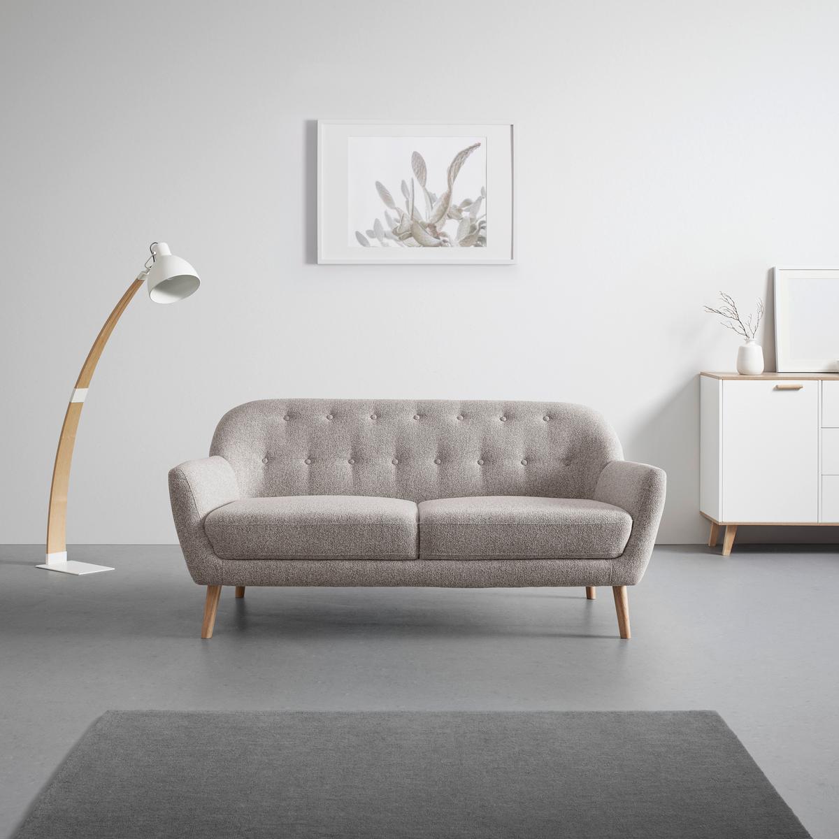 3-SITZER-SOFA LORY - Beige/Naturfarben, Modern, Holz/Textil (170/78/86cm) - Bessagi Home