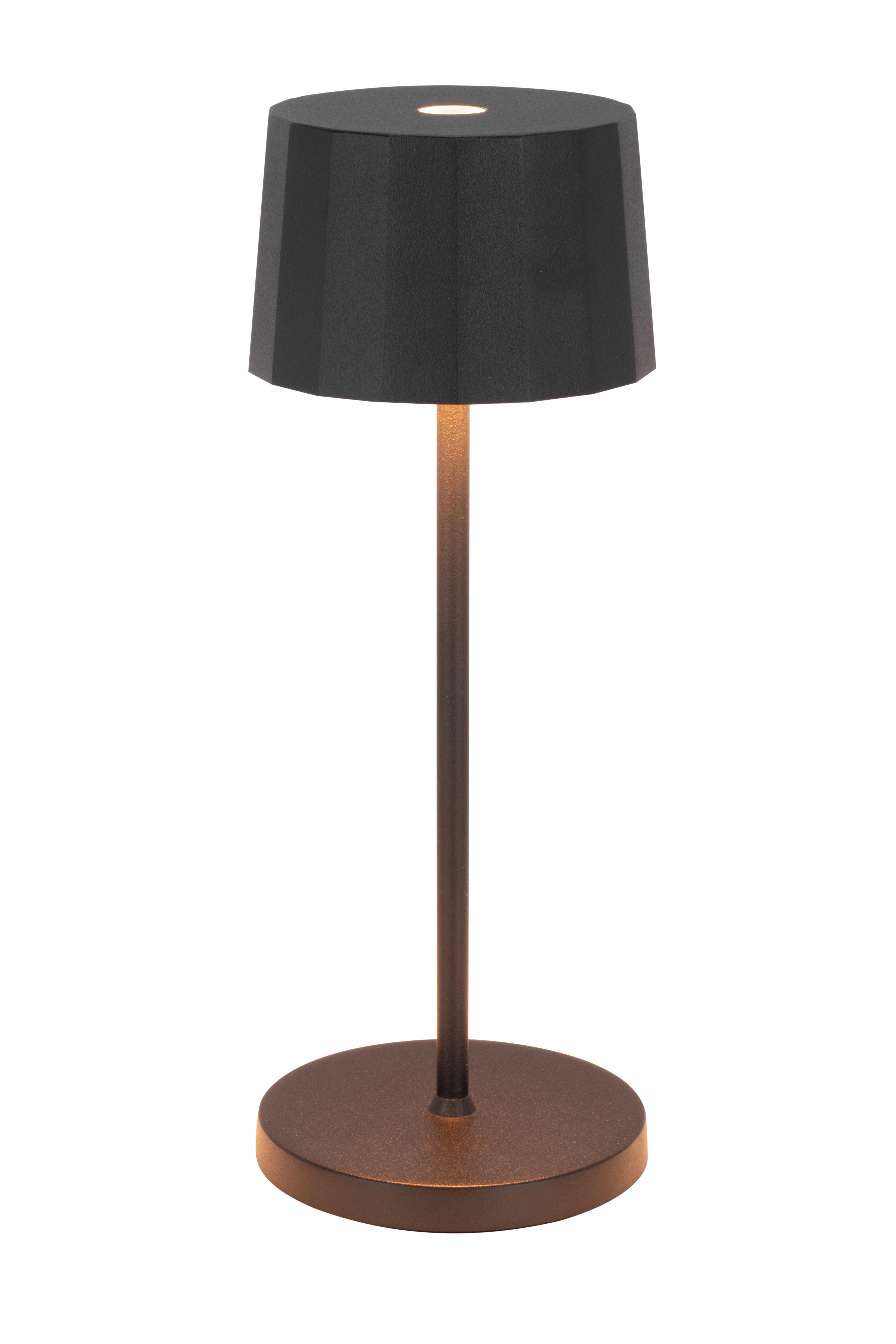 LAMPA STOŁOWA Z AKUMULATOREM MINI PLEAT - czarny, Design, tworzywo sztuczne/metal (7,5/20cm) - Dieter Knoll