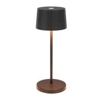 LAMPA STOŁOWA Z AKUMULATOREM MINI PLEAT - czarny, Design, tworzywo sztuczne/metal (7,5/20cm) - Dieter Knoll