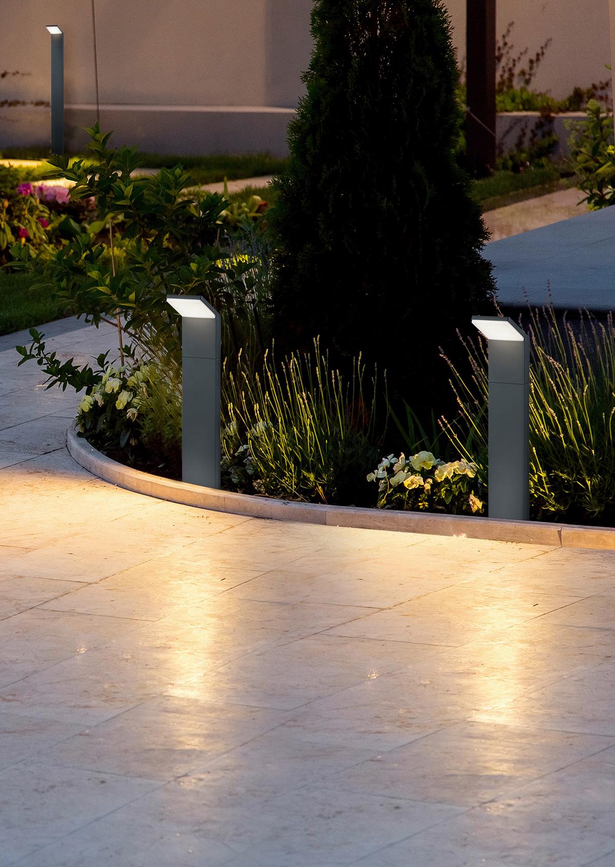 Wegleuchte Pearl in Anthrazit max. 9 Watt - Anthrazit, Design, Metall (50/14/12,5cm) - Trio Leuchten