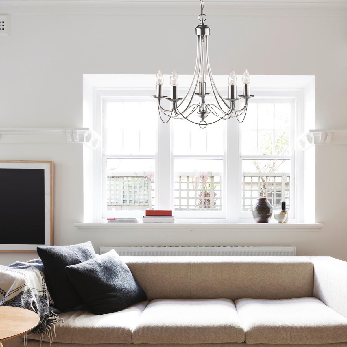 Csillár Maypole 6345-5ss - ezüstszínű, Lifestyle, fém (46/120cm)