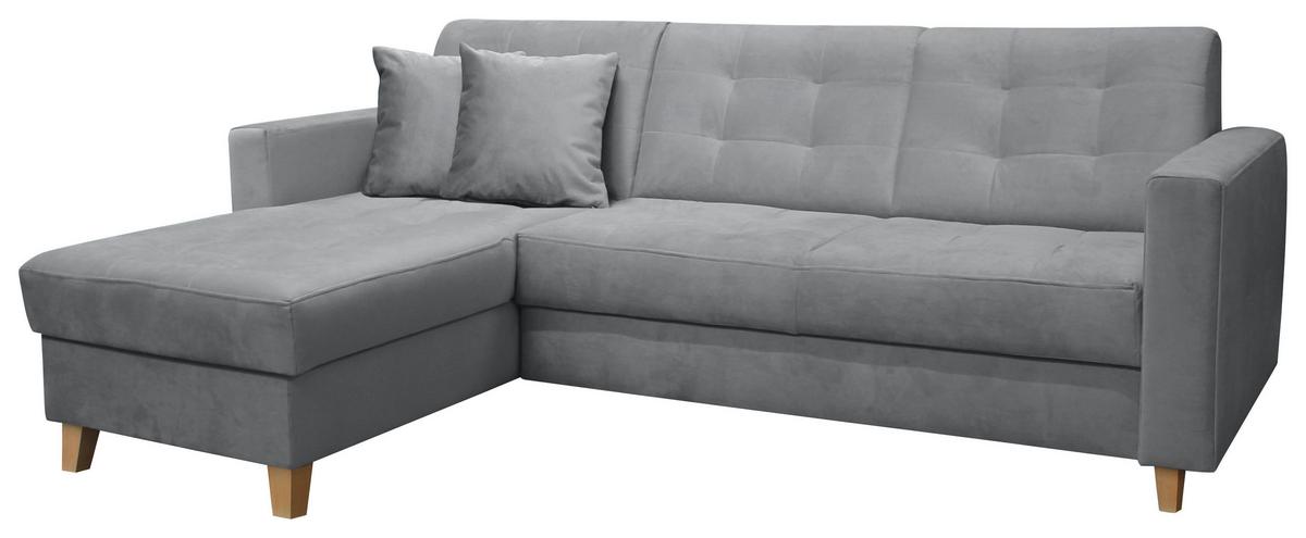 Kutna Garnitura Bergen - siva/prirodne boje, Design, tekstil/drvo (160/231cm) - Luca Bessoni