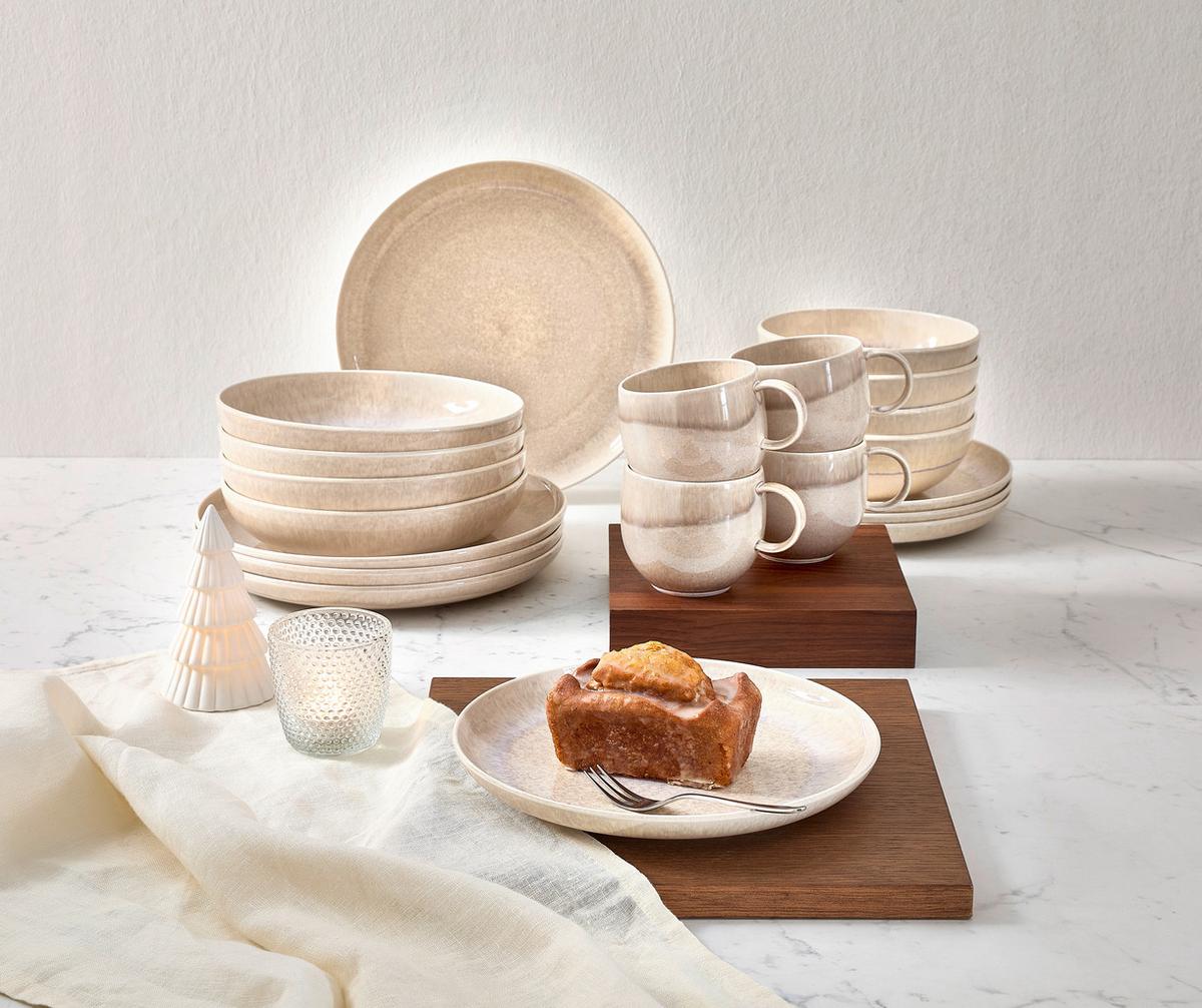 ZASTAWA STOŁOWA PERLEMOR SAND VILLEROY BOCH - kolor piaskowy, Konventionell, ceramika (34,5/19,4/32,0cm) - like.Villeroy & Boch