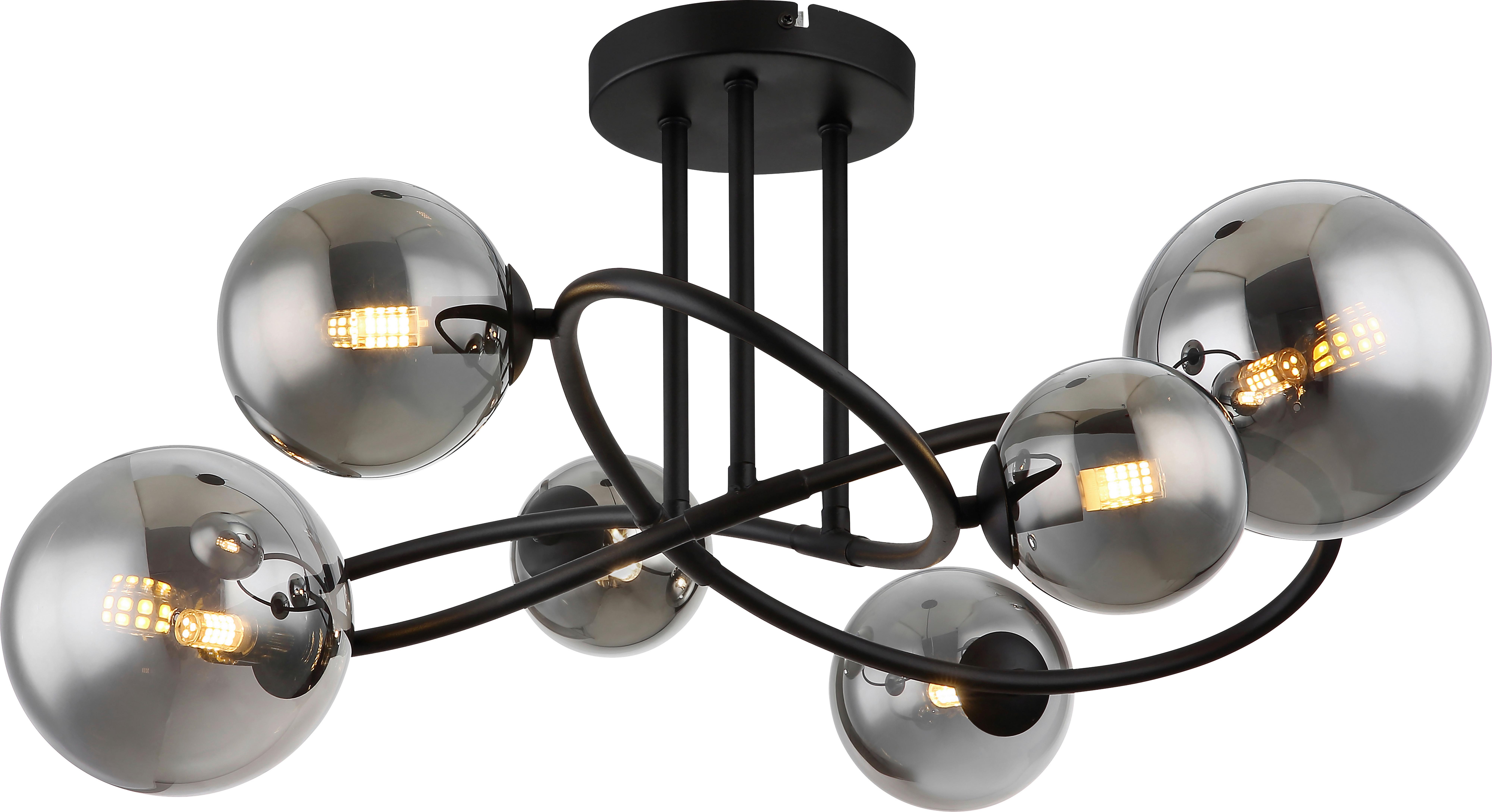 LAMPA SUFITOWA LULA - czarny, Design, metal/szkło (62/59/35cm) - Collet's Monde