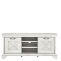 Tv Komoda Kashmir - bijela/srebrne boje, Konvencionalno, drvni materijal/metal (147,4/66,6/48,2cm) - Premium Living