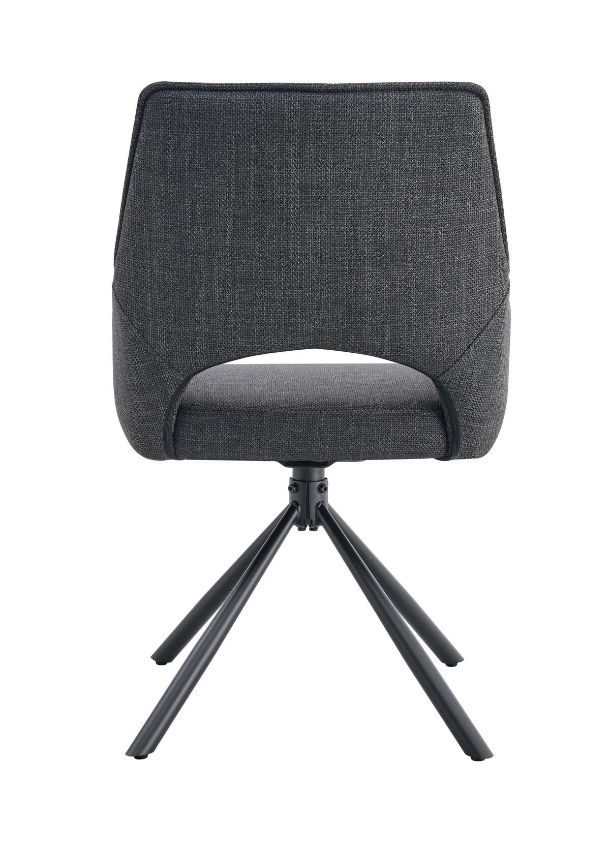 Set Naslanjačev Jana, Antracit, 2 Kos - antracit, Moderno, kovina/tekstil (57/91/64cm) - MID.YOU