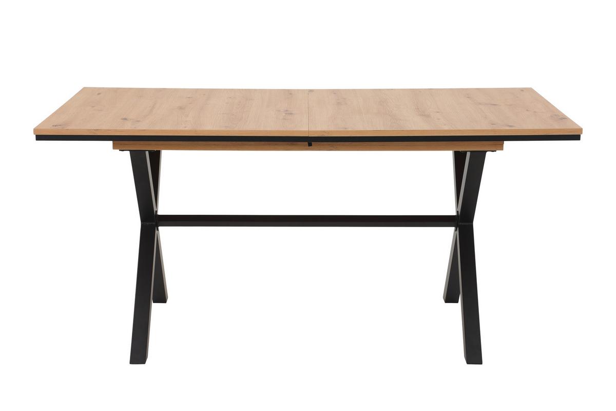 Esstisch Karina Eiche Artisan - Anthrazit/Eiche Artisan, MODERN, Holzwerkstoff/Metall (160-200/90/76cm) - MID.YOU