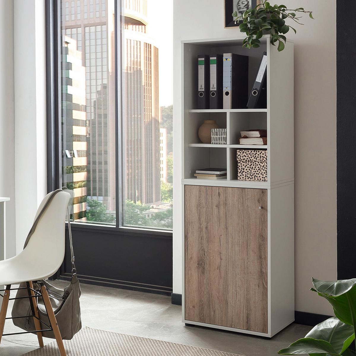 Regaleinsatz 400 Weiß ca. 47,5x38,4x32,8cm - Weiß, MODERN, Holzwerkstoff (47,5/38,4/32,8cm) - MID.YOU