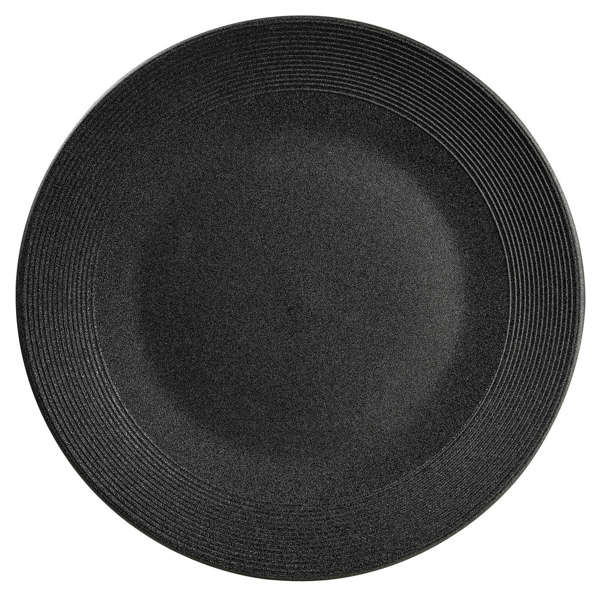 SERWIS OBIADOWO-ŚNIADANIOWY GROOVER - czarny, Lifestyle, ceramika (36.5/33.5/33.5cm) - Novel