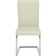 Schwingstuhl in Creme - Chromfarben/Creme, KONVENTIONELL, Textil/Metall (45,5/96/62cm) - MÖMAX modern living