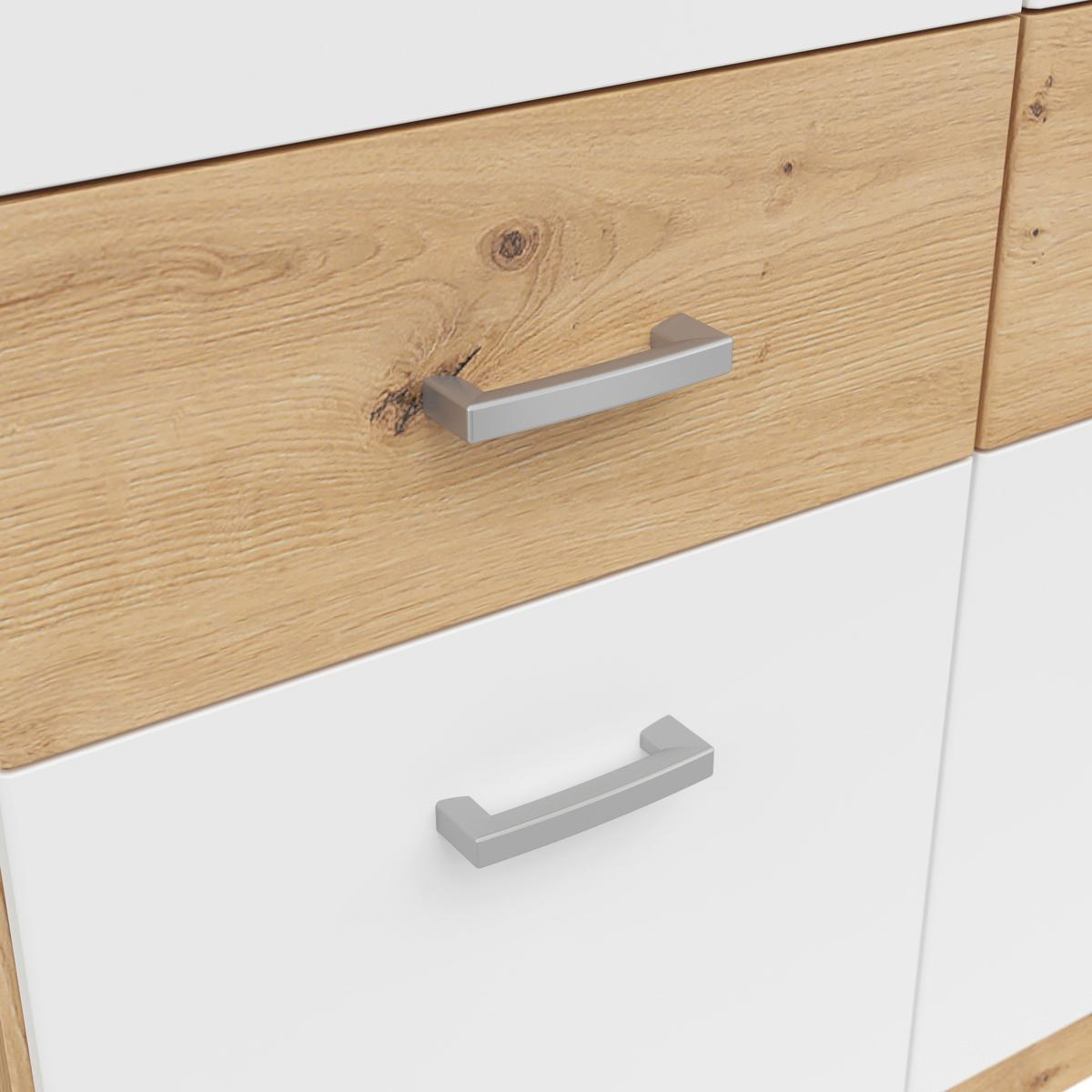 Dulap BRANDO 4 SP - argintiu/alb, Konventionell, material pe bază de lemn (181/199/58cm)