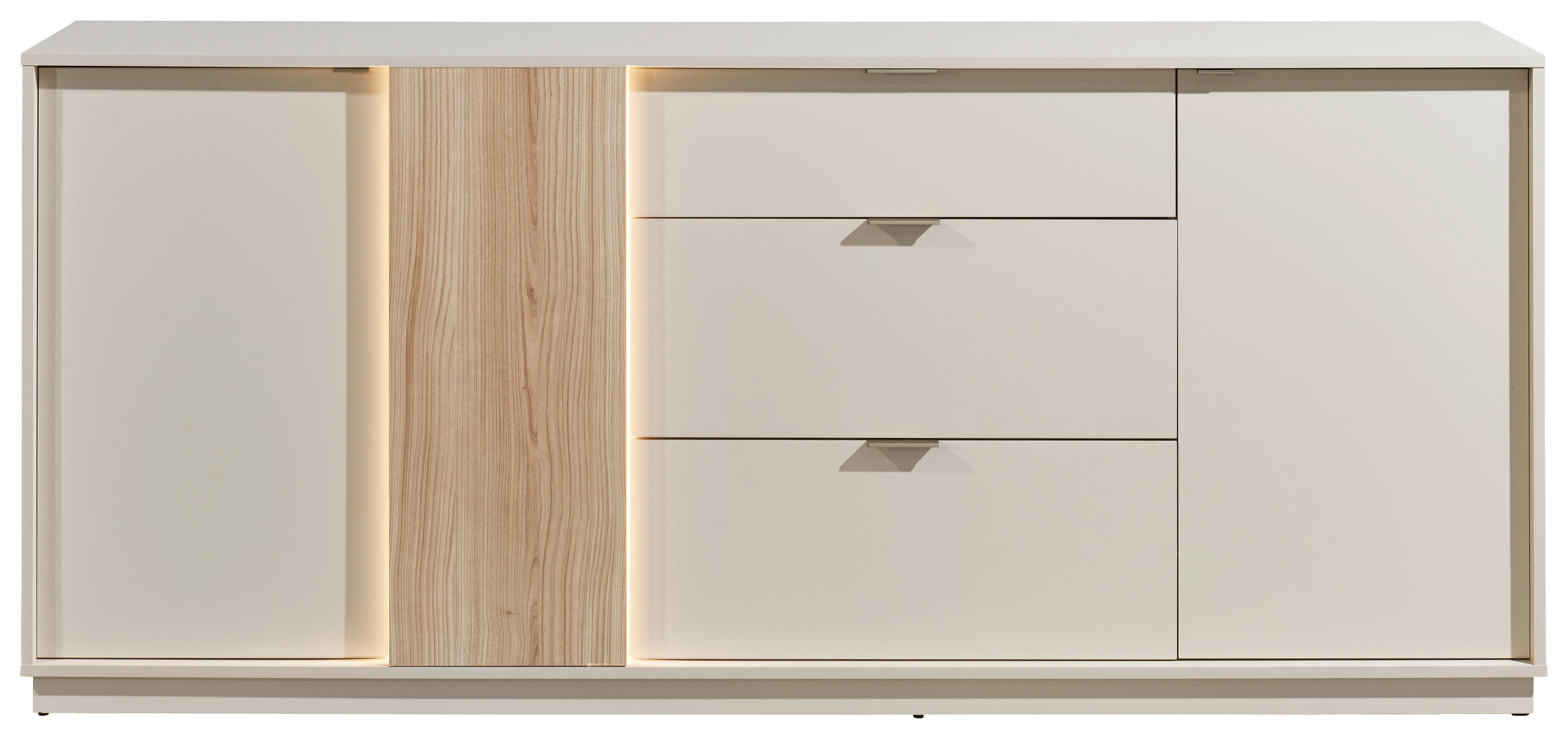 Sideboard Alex Kaschmir ca. 193x83x40cm - Kaschmir/Silberfarben, Design, Holzwerkstoff/Kunststoff (193/83/40cm) - MID.YOU