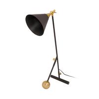 Stehleuchte Nt27h-Gld - Goldfarben/Schwarz, Design, Kunststoff/Stein (23/76/32cm) - Kayoom