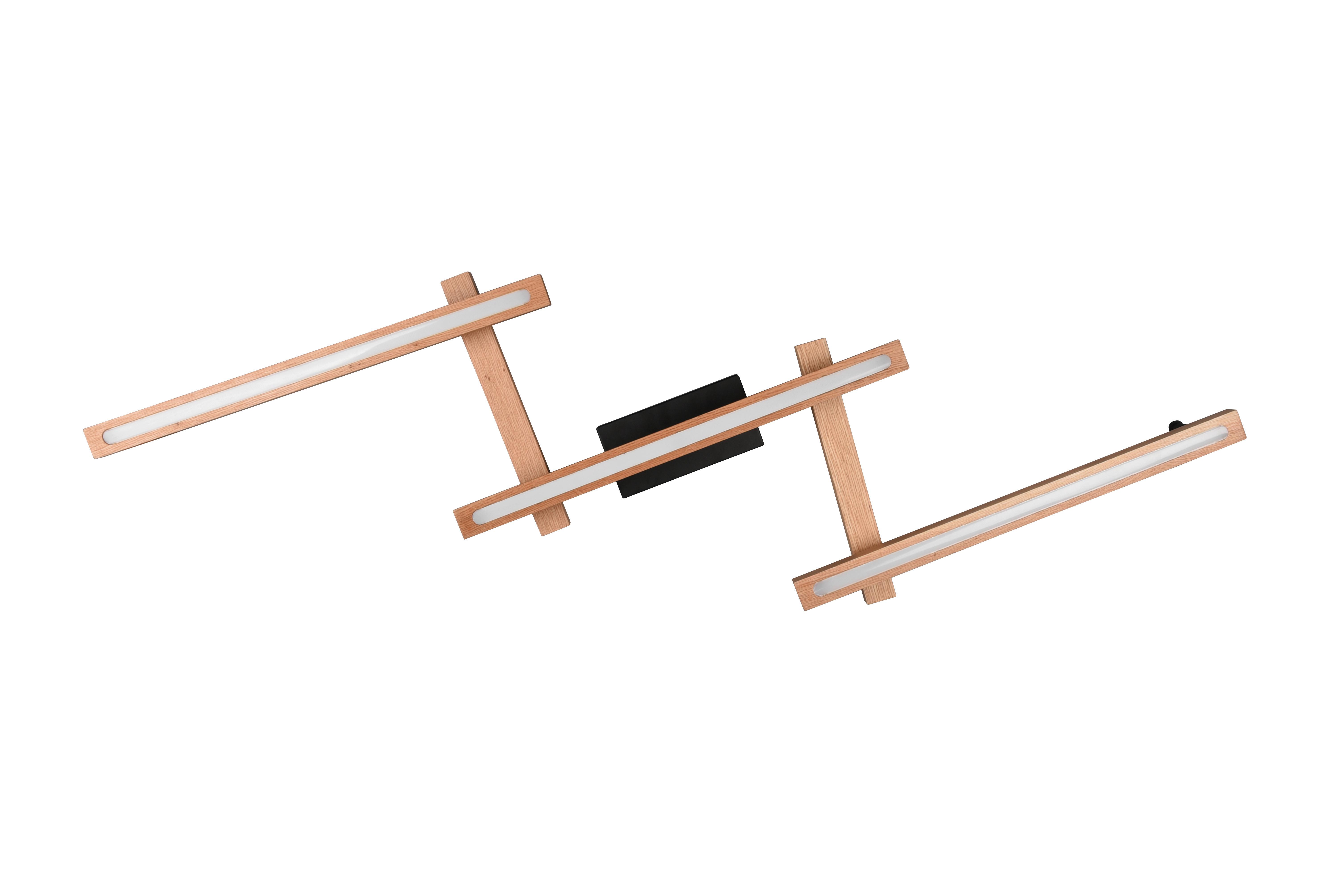 LED-Deckenleuchte Bellari Naturfarben max. 36 Watt - Naturfarben, Basics, Holz (180/13/10cm) - Trio Leuchten