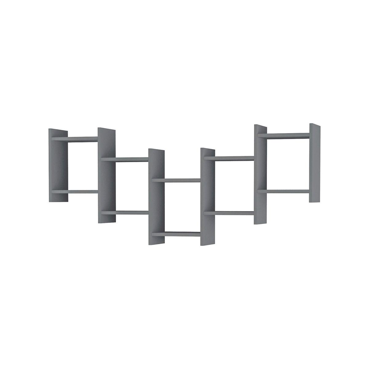 Stenski Regal Bat, Antracit - antracit, Design, leseni material (151/64/20cm) - Livetastic