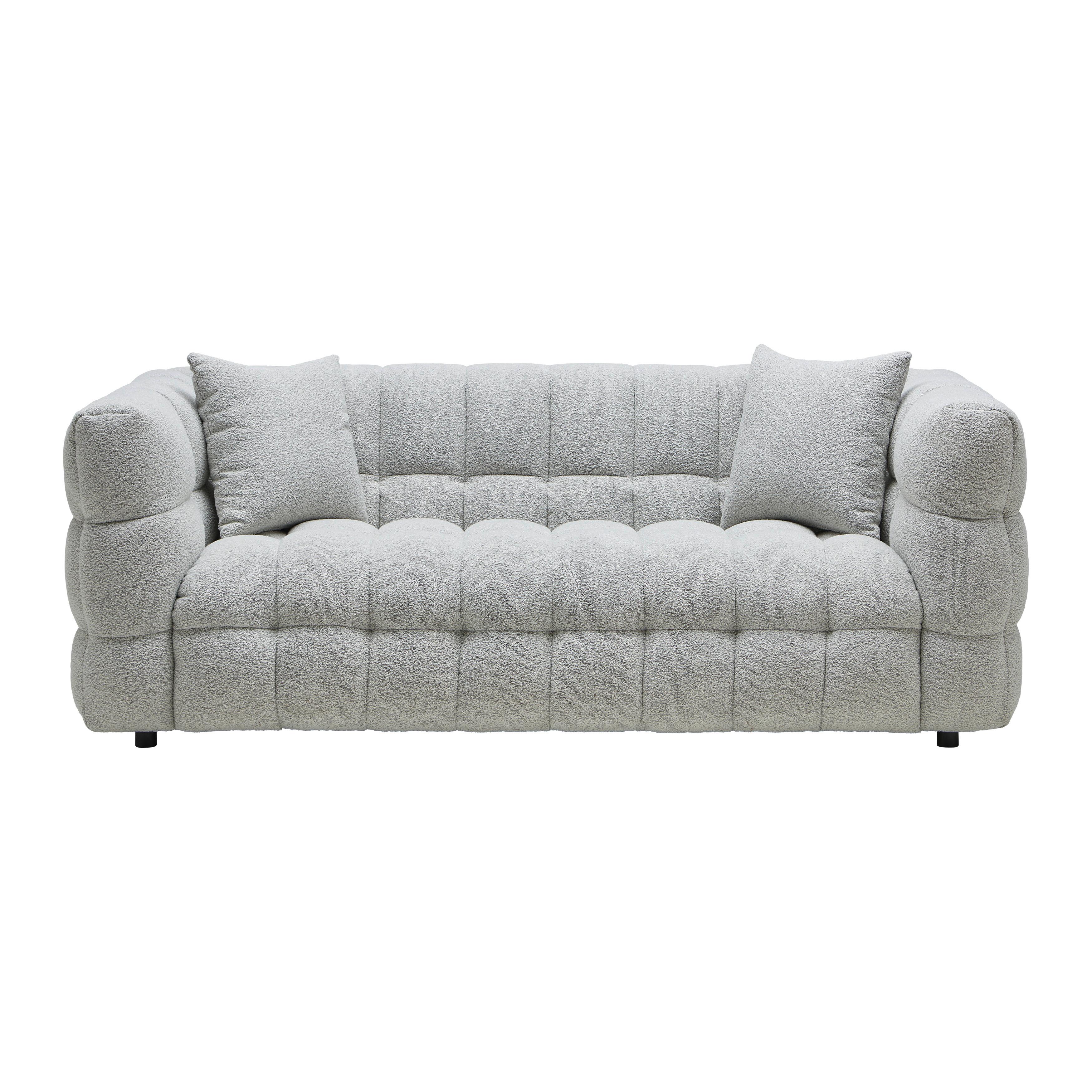 Trosed Ena, Bež - siva/črna, Moderno, tekstil/les (210/75/96cm) - Bessagi Home