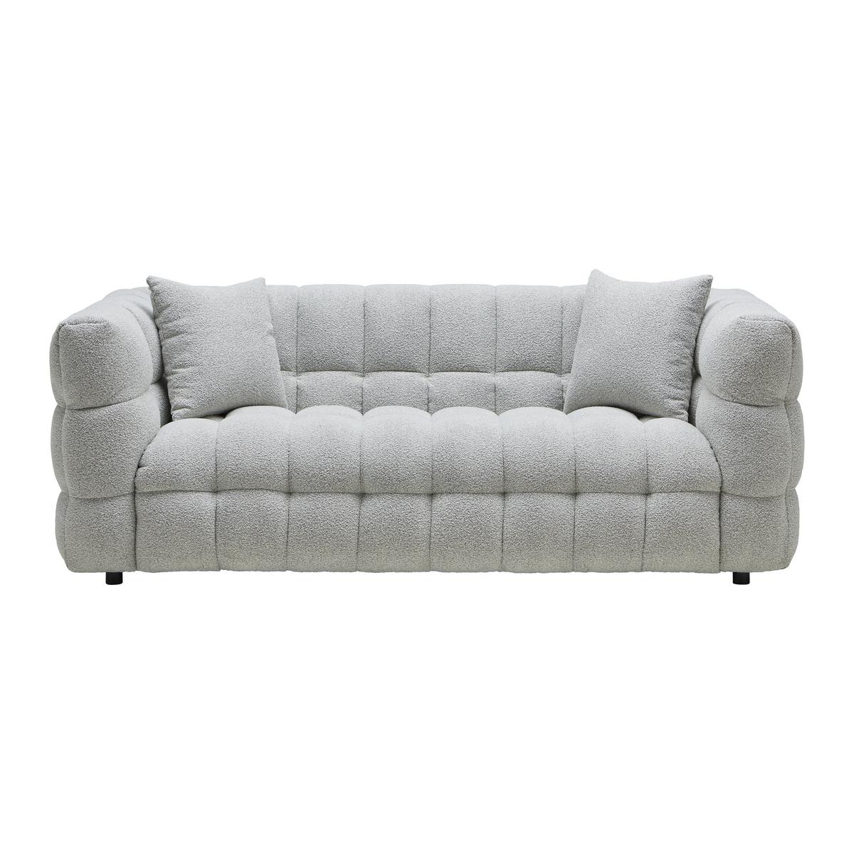 Sofa Ena Grau Webstoff - Schwarz/Grau, MODERN, Holz/Textil (210/75/96cm) - Bessagi Home