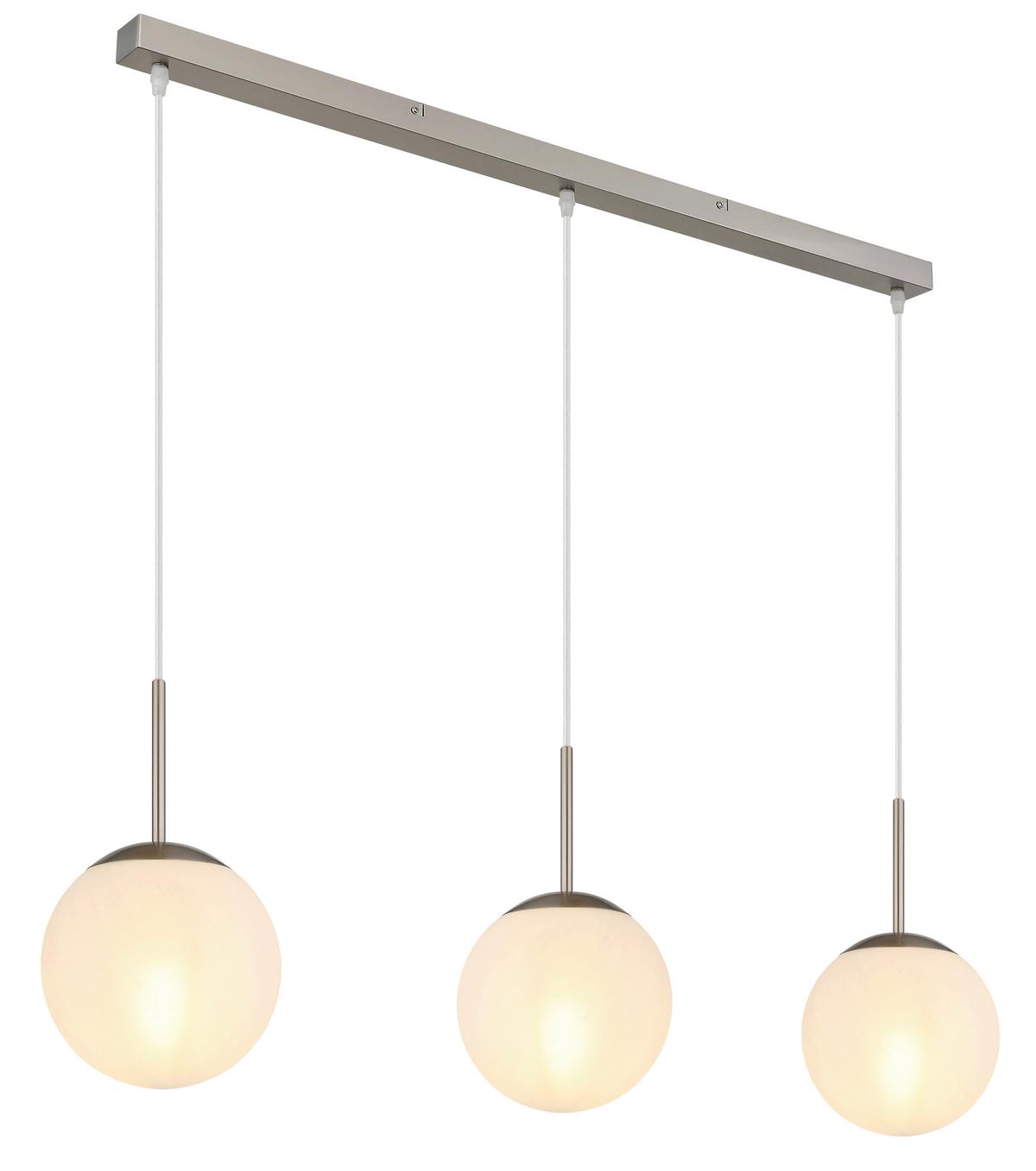 HÄNGELEUCHTE 30520301 KOP - Weiss/Transparent, Design, Glas/Kunststoff (104/20/120cm) - Globo