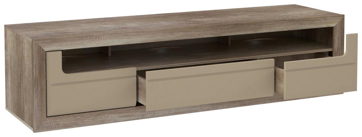 Element TV Tiziano - bej/culoare lemn stejar, Modern, material pe bază de lemn (193,8/49,7/54,2cm) - Modern Living