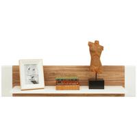 Poliţă de perete Leonardo - alb/culoare lemn stejar, Modern, material pe bază de lemn (120/28/24cm) - Modern Living