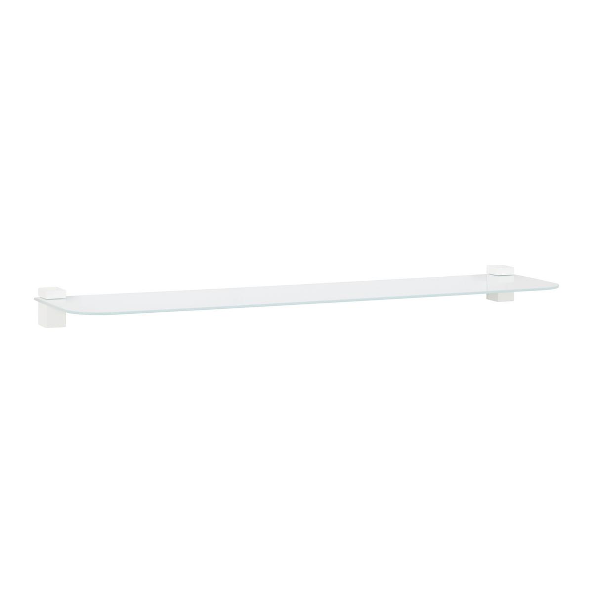 Üvegpolc Fehér Gerundet Weiss - fehér, Üveg (78/0,4/18cm) - Mömax