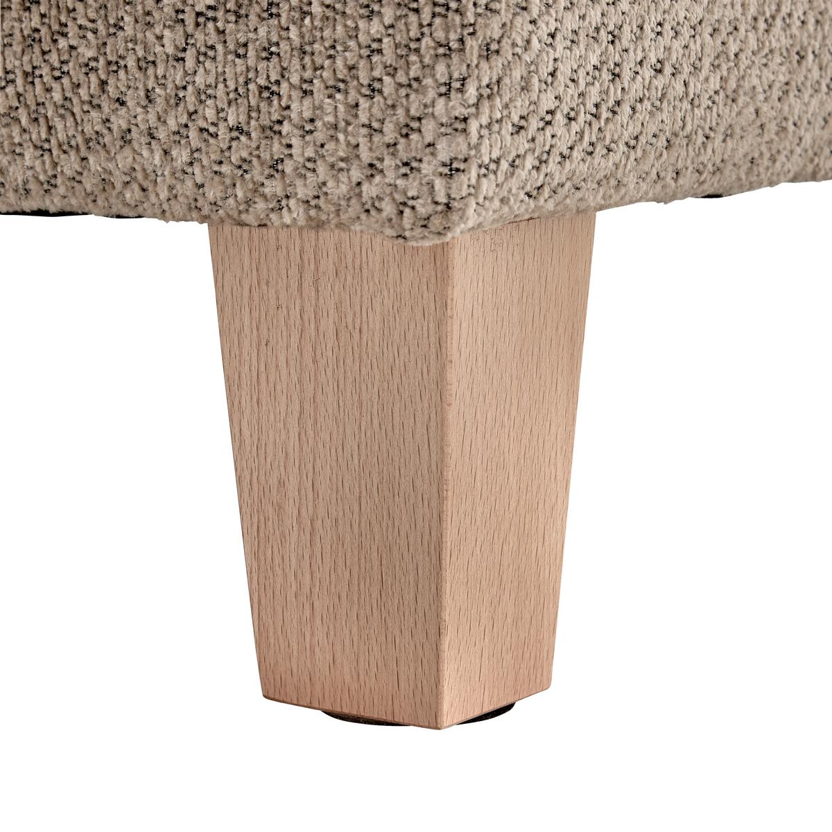 Wohnlandschaft Palermo Beige - Beige/Buchefarben, MODERN, Holz/Textil (203/69-94/306cm) - Mömax