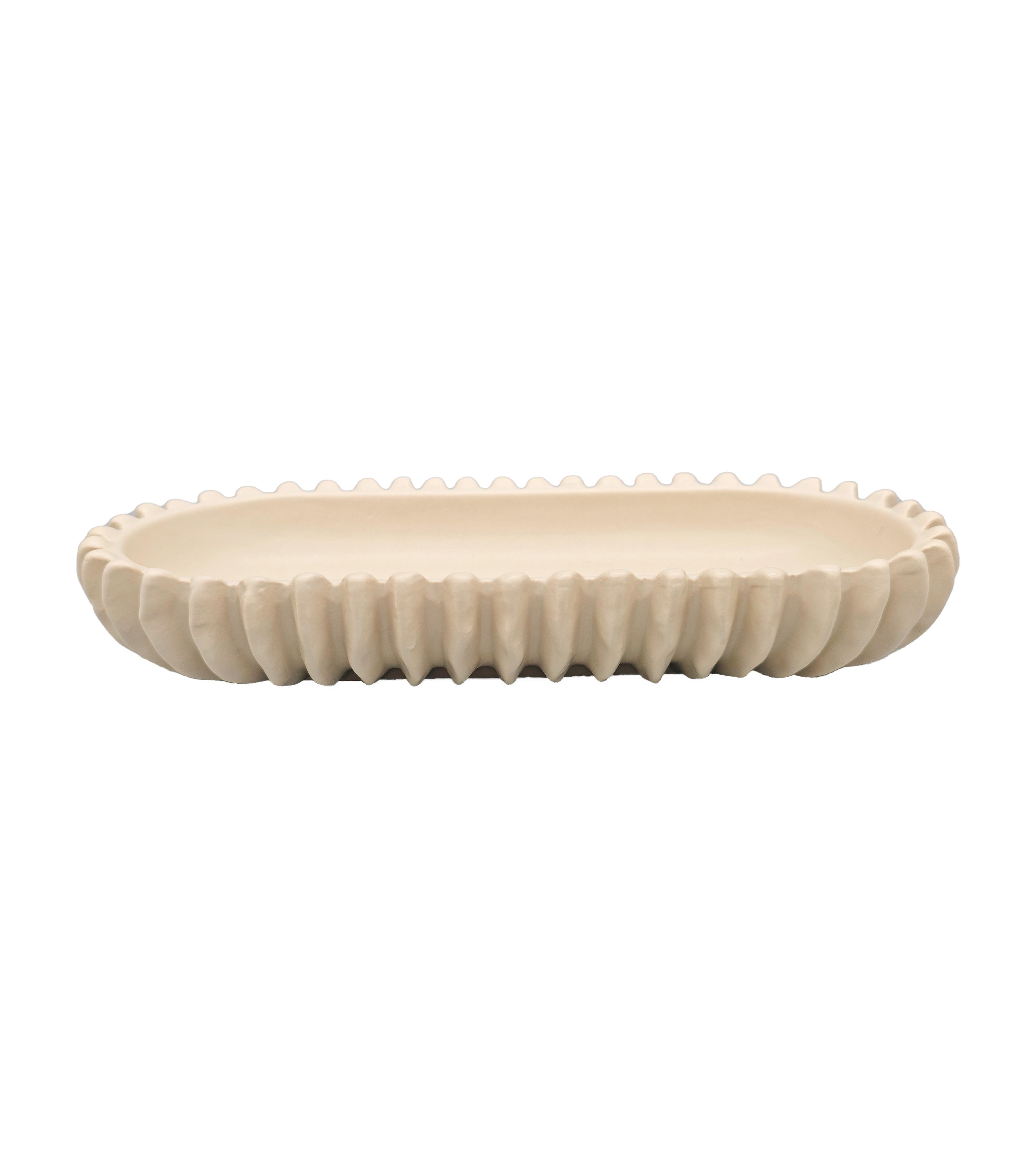 Bol decorativ Feline -Paz- - alb, Konventionell, ceramică (26,5/4,5/12,5cm) - Mömax