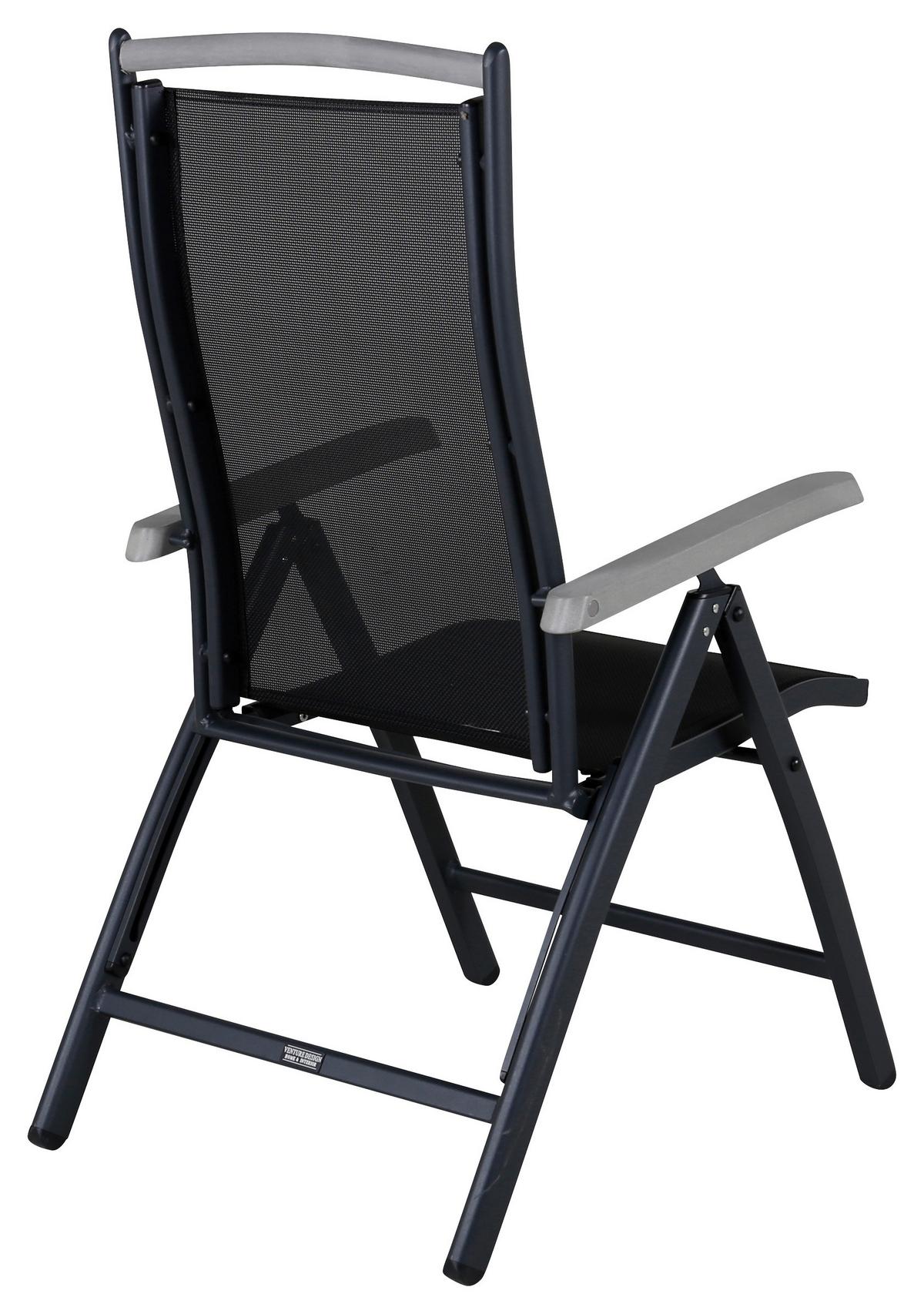 Gartensessel 2er-Set Albany ca.60x110x73 cm Schwarz - Schwarz, KONVENTIONELL, Metall (60/110/73cm) - Gardenson