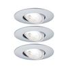 Deckenleuchte EBL Set max. 6 Watt, 3-teilig - Chromfarben, Basics, Kunststoff (8,2cm) - Paulmann
