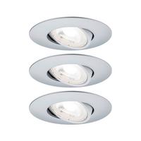 Deckenleuchte EBL Set max. 6 Watt, 3-teilig - Chromfarben, Basics, Kunststoff (8,2cm) - Paulmann