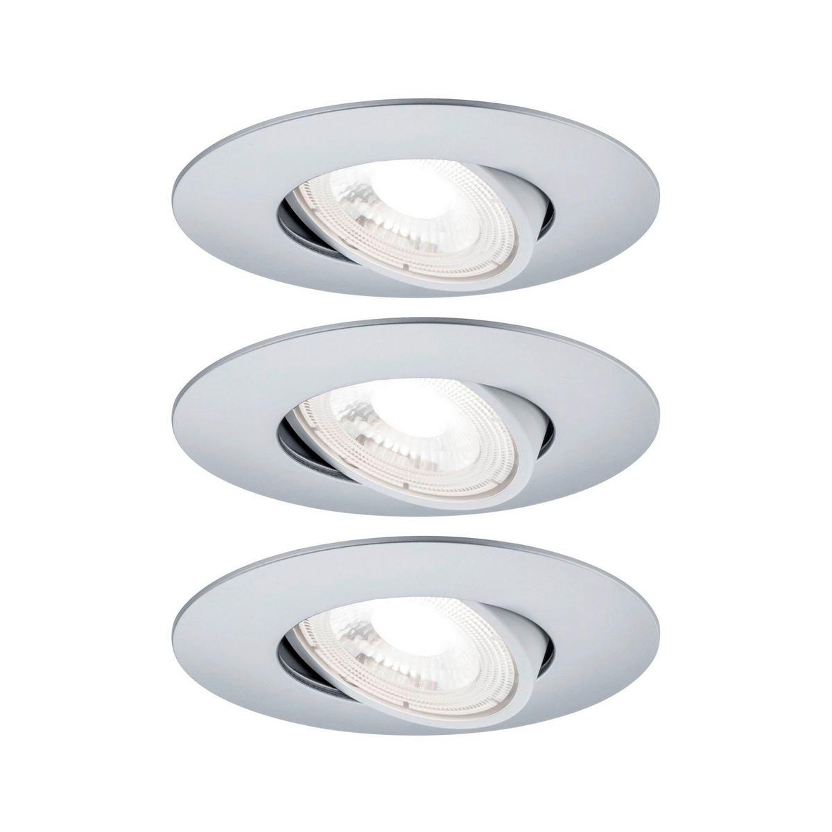 Deckenleuchte EBL Set max. 6 Watt, 3-teilig - Chromfarben, Basics, Kunststoff (8,2cm) - Paulmann